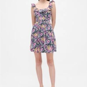 GAP Floral Mini Dress in Pink, Yellow & Blue